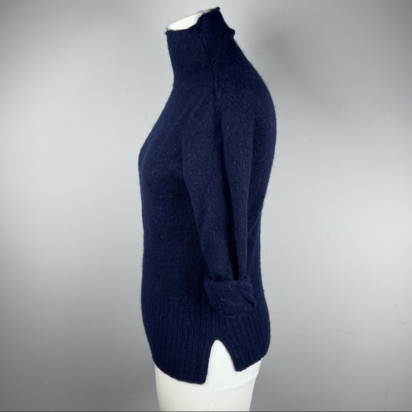EUC - Madewell, Inland Rolled Turtleneck Dark Blue Sweater in Coziest Yarn, XS - Picture 5 of 15